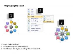 8 circular processes in single presentation flow network powerpoint templates