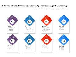 8 column layout showing tactical approach to digital marketing