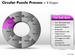 8 components circular puzzle process 7