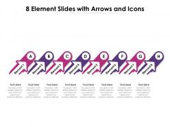 8 element slides with arrows and icons