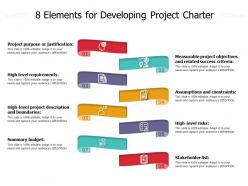 8 elements for developing project charter