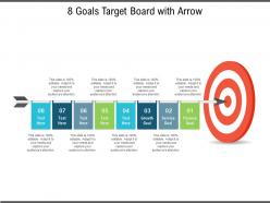 8 goals target board with arrow