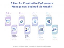 8 item for constructive performance management depicted via graphics