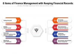 8 items of finance management with keeping financial records