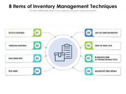 8 Items Of Inventory Management Techniques