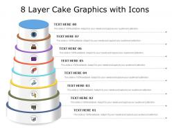 8 layer cake graphics with icons