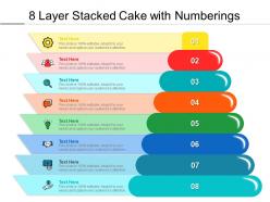 8 layer stacked cake with numberings