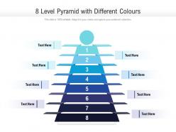 8 level pyramid with different colours
