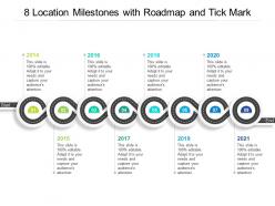 8 location milestones with roadmap and tick mark