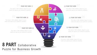 8 Part Collaborative Puzzle For Business Growth Infographic Powerpoint Template