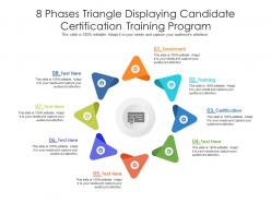 8 phases triangle displaying candidate certification training program