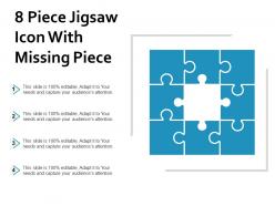 8 piece jigsaw icon with missing piece