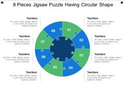 8 pieces jigsaw puzzle having circular shape