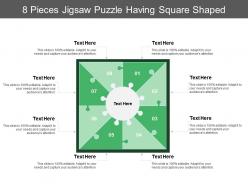 8 pieces jigsaw puzzle having square shaped