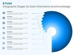 8 point infographic stages for data information and knowledge template