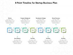 8 point timeline for startup business plan