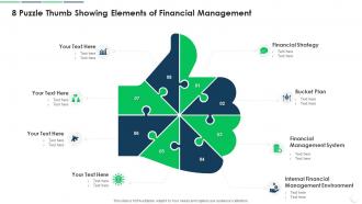 8 Puzzle Thumb Showing Elements Of Financial Management
