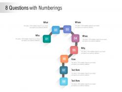 8 questions with numberings