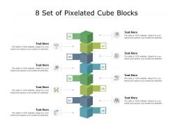 8 set of pixelated cube blocks