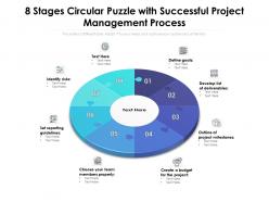 8 stages circular puzzle with successful project management process