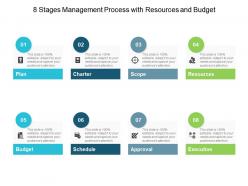 8 Stages Management Process With Resources And Budget
