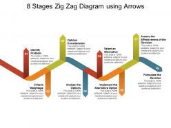 8 stages zig zag diagram using arrows