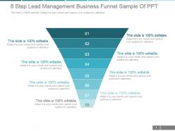 8 step lead management business funnel sample of ppt