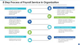 8 step process of payroll service in organization