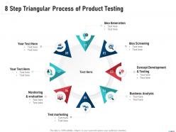 8 step triangular process of product testing