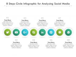 8 steps circle for analyzing social media infographic template