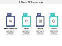 8 steps of leadership ppt powerpoint presentation pictures vector cpb