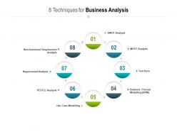 8 techniques for business analysis
