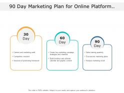 90 day marketing plan for online platform three phases
