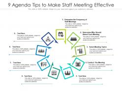 9 agenda tips to make staff meeting effective