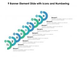 9 banner element slide with icons and numbering