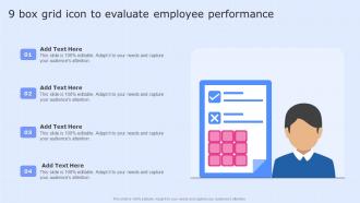 9 Box Grid Icon To Evaluate Employee Performance