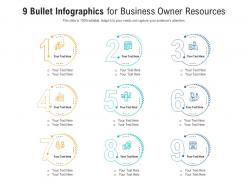 9 bullet for business owner resources infographic template
