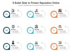 9 bullet slide to protect reputation online infographic template