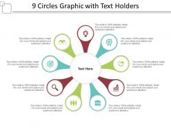 9 circles graphic with text holders