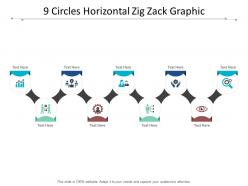 9 circles horizontal zig zack graphic