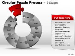 9 components circular puzzle process