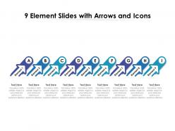 9 element slides with arrows and icons