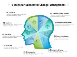 9 ideas for successful change management
