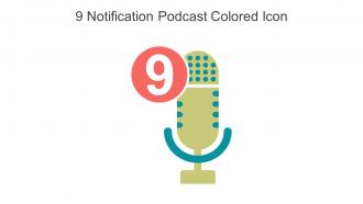 9 Notification Podcast Colored Icon In Powerpoint Pptx Png And Editable Eps Format