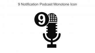 9 Notification Podcast Monotone Icon In Powerpoint Pptx Png And Editable Eps Format