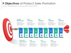 9 objectives of product sales promotion