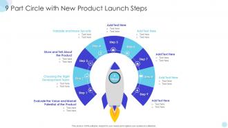 9 Part Circle With New Product Launch Steps