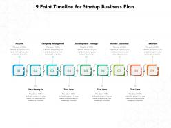 9 point timeline for startup business plan