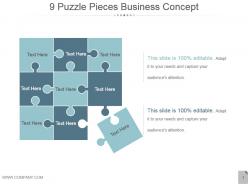 9 puzzle pieces business concept powerpoint images