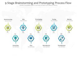 9 stage brainstorming and prototyping process flow